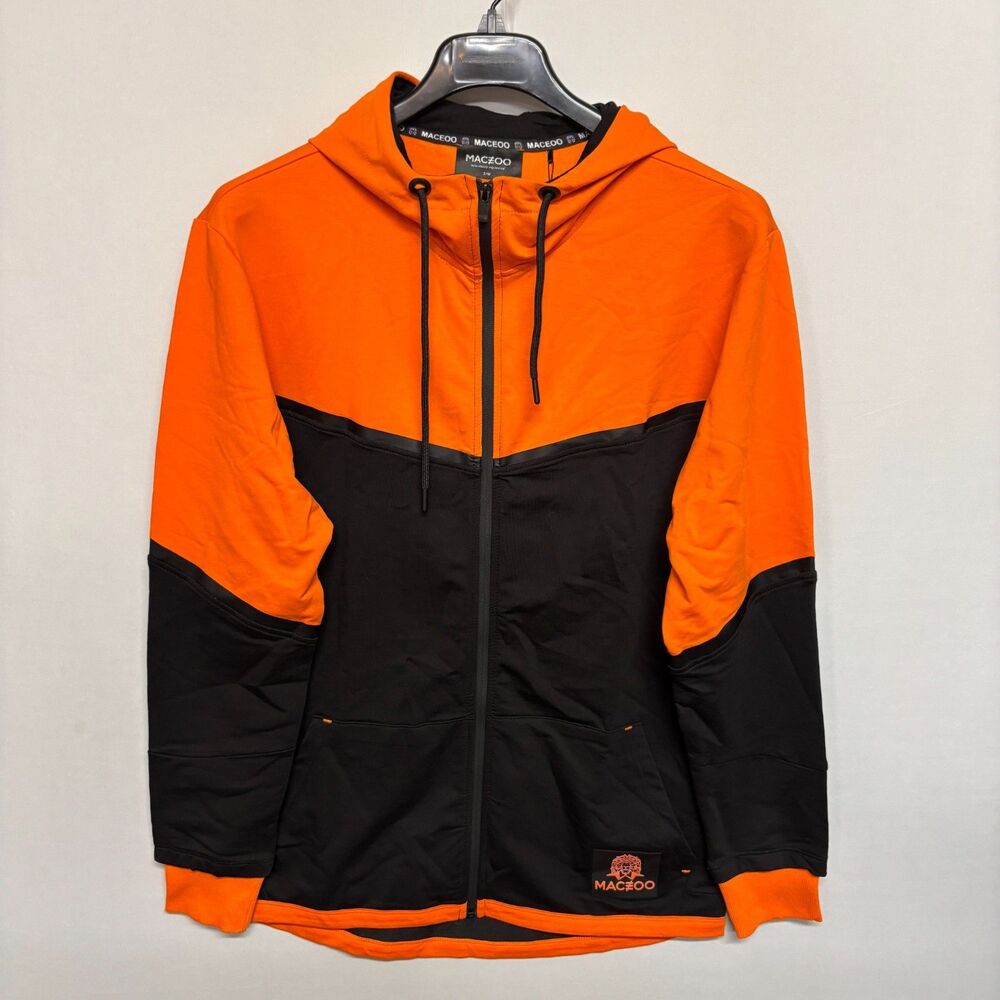 NWT Maceoo Men Full Zip Hoodie Track Jacket Size Medium C141 -14